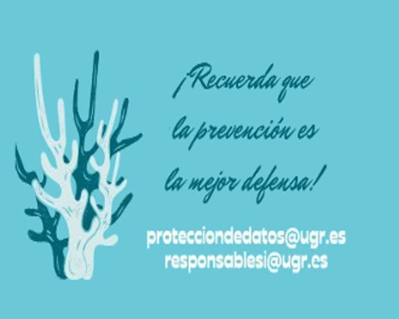 Coral azul y texto